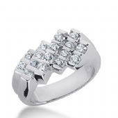 18k Gold Diamond Anniversary Wedding Ring 16 Round Brilliant Diamonds 0.80ctw 310WR135818K