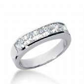 18k Gold Diamond Anniversary Wedding Ring 6 Princess Cut Diamonds 1.80ctw 315WR137618K