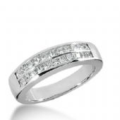 18k Gold Diamond Anniversary Wedding Ring 24 Princess Cut Diamonds 0.96ctw 332WR144818K