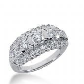 18k Gold Diamond Anniversary Wedding Ring 31 Round Brilliant Diamonds 1.50ctw 333WR147118K
