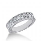 18k Gold Diamond Anniversary Wedding Ring 11 Round Brilliant Diamonds 1.10ctw 595WR234818K