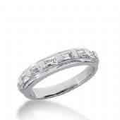 950 Platinum Diamond Anniversary Wedding Ring 7 Straight Baguette Diamonds 0.56ctw 338WR1480PLT
