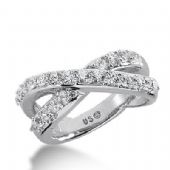 18k Gold Diamond Anniversary Wedding Ring 23 Round Brilliant Diamonds 1.15ctw 339WR148318K