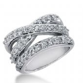 18k Gold Diamond Anniversary Wedding Ring 36 Round Brilliant Diamonds 1.48ctw 340WR148418K