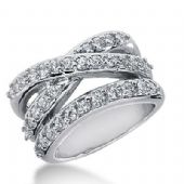 950 Platinum Diamond Anniversary Wedding Ring 36 Round Brilliant Diamonds 1.48ctw 340WR1484PLT
