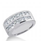 18k Gold Diamond Anniversary Wedding Ring 16 Princess Cut Diamonds 2.24ctw 356WR151218K