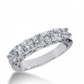 950 Platinum Diamond Anniversary Wedding Ring 7 Round Brilliant Diamonds 1.40ctw 360WR1518PLT