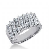950 Platinum Diamond Anniversary Wedding Ring 21 Round Brilliant Diamonds 1.68ctw 364WR1525PLT