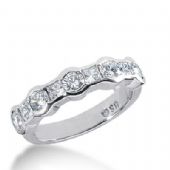 950 Platinum Diamond Anniversary Wedding Ring 4 Princess Cut, 5 Round Brilliant Diamonds 1.15ctw 365WR1526PLT