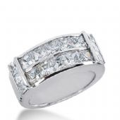 18k Gold Diamond Anniversary Wedding Ring 16 Princess Cut Diamonds 3.58ctw 368WR152918K