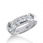 950 Platinum Diamond Anniversary Wedding Ring 5 Princess Cut Diamonds 1.35ctw 376WR1560PLT