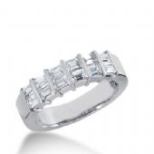 18k Gold Diamond Anniversary Wedding Ring 12 Straight Baguette Diamonds 0.96ctw 378WR156418K