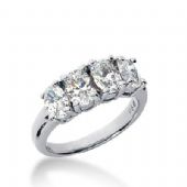 18k Gold Diamond Anniversary Wedding Ring 4 Oval Cut Diamonds 2.30ctw 382WR157218K