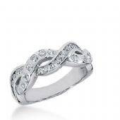 950 Platinum Diamond Anniversary Wedding Ring 26 Round Brilliant Diamonds 0.65ctw 384WR1574PLT