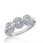 950 Platinum Diamond Anniversary Wedding Ring 21 Round Brilliant Diamonds 0.66ctw 385WR1575PLT