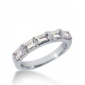 950 Platinum Diamond Anniversary Wedding Ring 5 Straight Baguette Diamonds 1.00ctw 389WR1603PLT