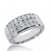 18k Gold Diamond Anniversary Wedding Ring 21 Round Brilliant Diamonds 0.83ctw 394WR164718K