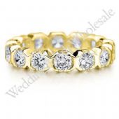 14K Gold 3mm Diamond Wedding Bands Rings 0902