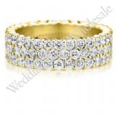 14K Gold 5mm Diamond Wedding Bands Rings 0916