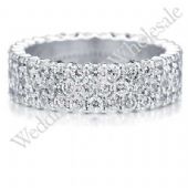 950 Platinum 5mm Diamond Wedding Bands Rings 0908