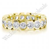 14K Gold 4mm Diamond Wedding Bands Rings 0906