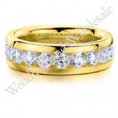 14K Gold 6mm Diamond Wedding Bands Rings 0918