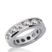 18k Gold Diamond Eternity Wedding Bands, Channel Setting 2.50 ct. DEB4211518K