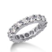 14k Gold Diamond Eternity Wedding Bands, Shared Prong Setting 4.00 ct. DEB1002514K