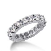 18k Gold Diamond Eternity Wedding Bands, Shared Prong Setting 4.00 ct. DEB1002518K