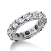 14k Gold Diamond Eternity Wedding Bands, Shared Prong Setting 5.00 ct. DEB1003514K