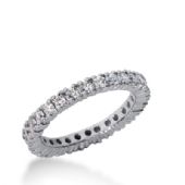 18k Gold Diamond Eternity Wedding Bands, Prong Setting 1.00 ct. DEB103318K