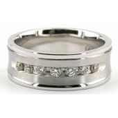 18K Gold 7mm Diamond Wedding Bands Rings 1231