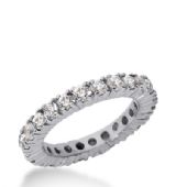 14k Gold Diamond Eternity Wedding Bands, Prong Setting 2.00 ct. DEB103714K