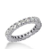 18k Gold Diamond Eternity Wedding Bands, Prong Setting 2.50 ct. DEB1031018K