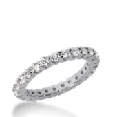 14k Gold Diamond Eternity Wedding Bands, Wide Shared Prong Setting 1.00 ct. DEB167314K