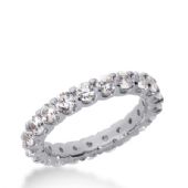 950 Platinum Diamond Eternity Wedding Bands, Wide Shared Prong Setting 2.00 ct. DEB16710PLT