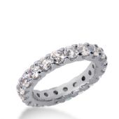 18k Gold Diamond Eternity Wedding Bands, Wide Shared Prong Setting 2.50 ct. DEB1671518K