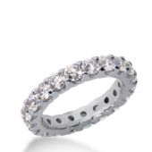 950 Platinum Diamond Eternity Wedding Bands, Wide Shared Prong Setting 2.50 ct. DEB16715PLT