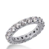 950 Platinum Diamond Eternity Wedding Bands, Wide Shared Prong Setting 3.00 ct. DEB16720PLT