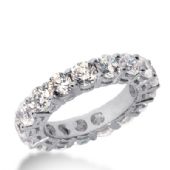 14k Gold Diamond Eternity Wedding Bands, Shared Prong Setting 6.00 ct. DEB1773514K