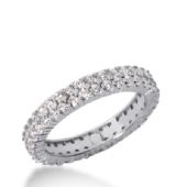 18k Gold Diamond Eternity Wedding Bands, Shared Prong Setting 1.50 ct. DEB1782518K