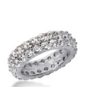 950 Platinum Diamond Eternity Wedding Bands, Shared Prong Setting 4.50 ct. DEB17810PLT