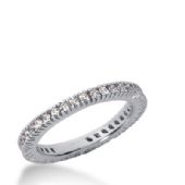 14k Gold Diamond Eternity Wedding Bands, Prong Setting 0.50 ct. DEB226114K