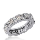 14k Gold Diamond Eternity Wedding Bands, Bar Setting 1.75 ctw. DEB18714K