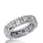 18k Gold Diamond Eternity Wedding Bands, Prong and Bar Setting 3.00 ctw. DEB18818K