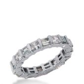 950 Platinum Diamond Eternity Wedding Bands, Bar Setting 2.50 ctw. DEB219PLT