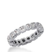 14k Gold Diamond Eternity Wedding Bands, Bezel Setting 1.50 ctw. DEB22414K