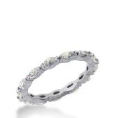 14k Gold Diamond Eternity Wedding Bands, Bezel Setting 1.25 ct. DEB23414K