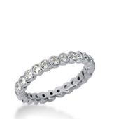 14k Gold Diamond Eternity Wedding Bands, Bezel Set 0.75 ct. DEB25814K