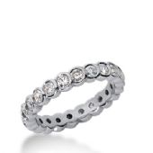 14k Gold Diamond Eternity Wedding Bands, Bezel Set 1.00 ct. DEB25914K